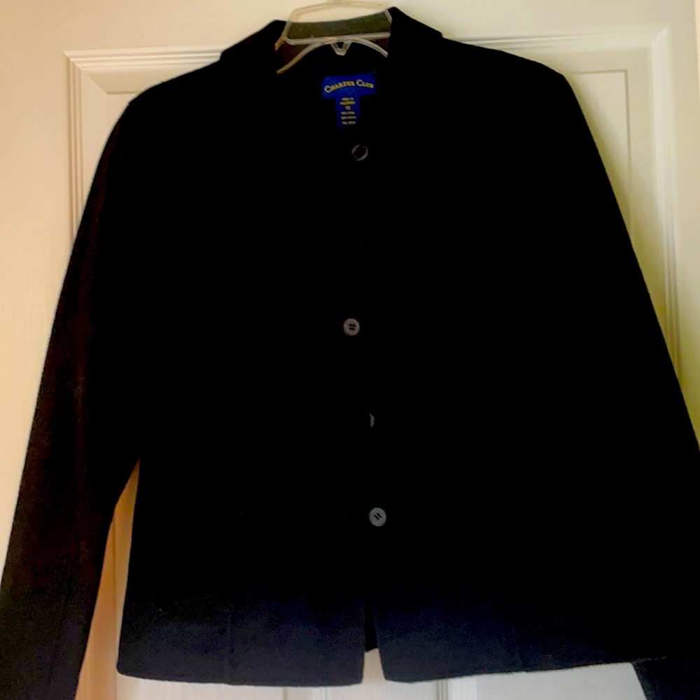 Charter Club Wool Black Jacket Size 12